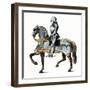 Knight Armed and Mounted, Ready for Battle-null-Framed Giclee Print