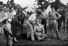 Cavalrymen Preparing for Sunday Parade, 1896-null-Giclee Print