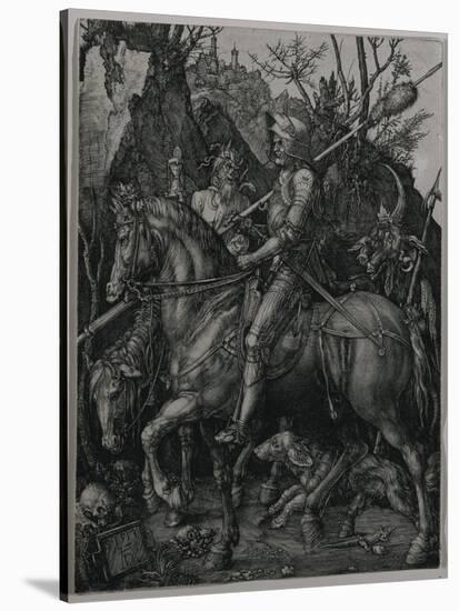 Knight, Death and the Devil, 1513-Albrecht Dürer-Stretched Canvas
