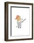 Knight dog - Hannah Stephey Cartoon Dog Print-Hannah Stephey-Framed Giclee Print