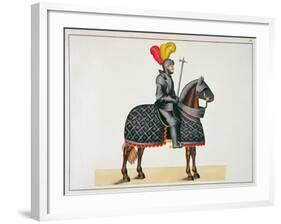 Knight in Armour on his Horse, Plate from 'A History of the Development and Customs of Chivalry'-Friedrich Martin Von Reibisch-Framed Giclee Print