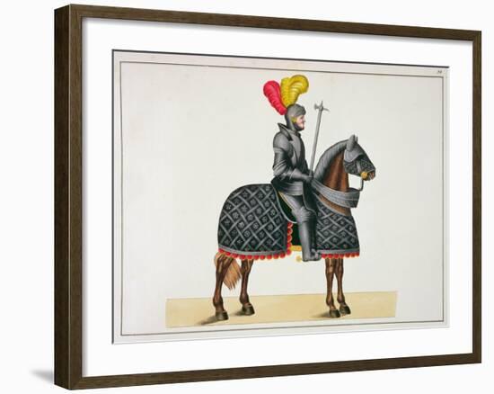 Knight in Armour on his Horse, Plate from 'A History of the Development and Customs of Chivalry'-Friedrich Martin Von Reibisch-Framed Giclee Print