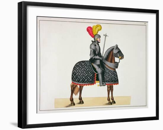 Knight in Armour on his Horse, Plate from 'A History of the Development and Customs of Chivalry'-Friedrich Martin Von Reibisch-Framed Giclee Print