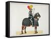 Knight in Armour on his Horse, Plate from 'A History of the Development and Customs of Chivalry'-Friedrich Martin Von Reibisch-Framed Stretched Canvas