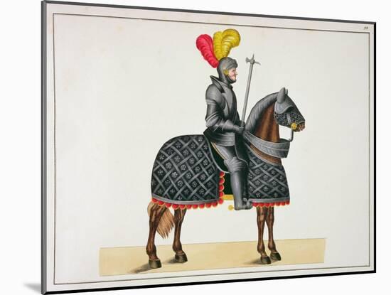 Knight in Armour on his Horse, Plate from 'A History of the Development and Customs of Chivalry'-Friedrich Martin Von Reibisch-Mounted Giclee Print