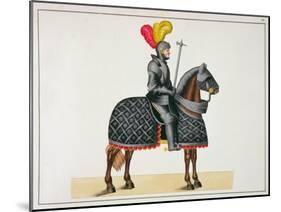 Knight in Armour on his Horse, Plate from 'A History of the Development and Customs of Chivalry'-Friedrich Martin Von Reibisch-Mounted Giclee Print