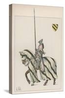 Knight in Battle-Dress with Lance-L. Vallet-Stretched Canvas