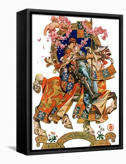 "Knight in Shining Armor,"July 17, 1926-Joseph Christian Leyendecker-Framed Stretched Canvas