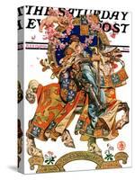 "Knight in Shining Armor," Saturday Evening Post Cover, July 17, 1926-Joseph Christian Leyendecker-Stretched Canvas