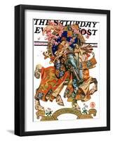 "Knight in Shining Armor," Saturday Evening Post Cover, July 17, 1926-Joseph Christian Leyendecker-Framed Giclee Print