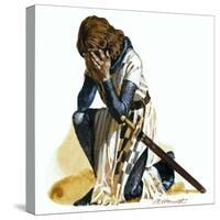 Knight Lamenting-Andrew Howat-Stretched Canvas