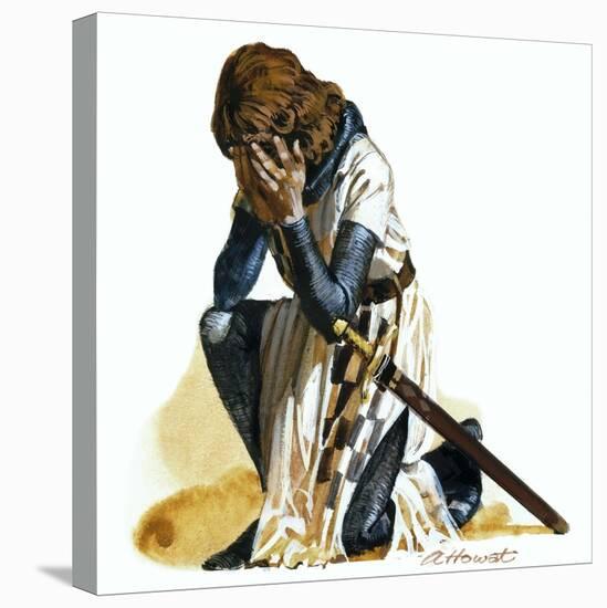 Knight Lamenting-Andrew Howat-Stretched Canvas