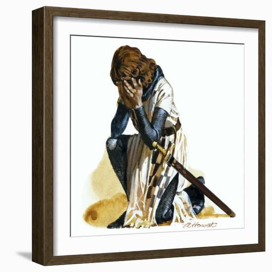 Knight Lamenting-Andrew Howat-Framed Giclee Print