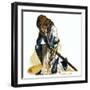 Knight Lamenting-Andrew Howat-Framed Giclee Print