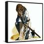 Knight Lamenting-Andrew Howat-Framed Stretched Canvas