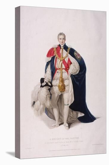 Knight of the Garter in Ceremonial Costume, 1824-William Bond-Stretched Canvas