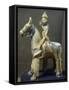 Knight, Porcelain Statue from Al-Raqqa, Syria, 9th Century-null-Framed Stretched Canvas