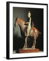 Knight, Tri-Colour Ceramic Statue, China, Tang Dynasty, 7th-9th Century-null-Framed Giclee Print