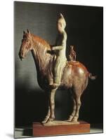 Knight, Tri-Colour Ceramic Statue, China, Tang Dynasty, 7th-9th Century-null-Mounted Giclee Print