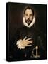 Knight with His Hand on His Breast-El Greco-Stretched Canvas