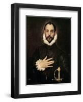 Knight with His Hand on His Breast-El Greco-Framed Giclee Print