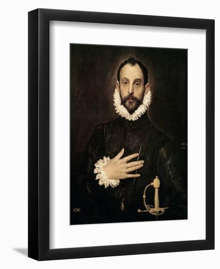 Knight with His Hand on His Breast-El Greco-Framed Giclee Print