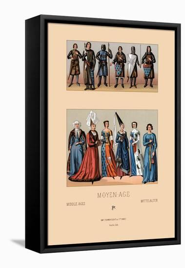 Knights and Maidens of the Middle Ages-Racinet-Framed Stretched Canvas