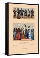 Knights and Maidens of the Middle Ages-Racinet-Framed Stretched Canvas