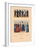 Knights and Maidens of the Middle Ages-Racinet-Framed Art Print