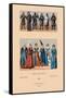 Knights and Maidens of the Middle Ages-Racinet-Framed Stretched Canvas