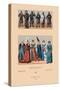 Knights and Maidens of the Middle Ages-Racinet-Stretched Canvas