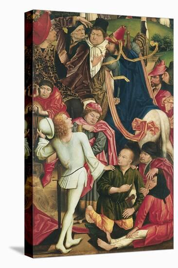 Knights and Soldiers Playing Dice for Christ's Robe-Derick Baegert-Stretched Canvas