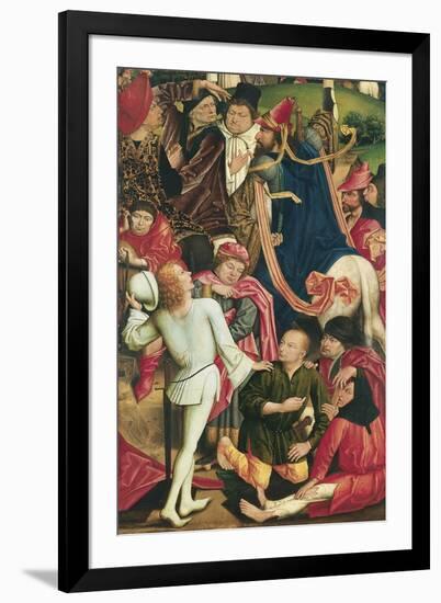 Knights and Soldiers Playing Dice for Christ's Robe-Derick Baegert-Framed Giclee Print