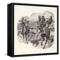 Knights at the Battle of Poitiers-Pat Nicolle-Framed Stretched Canvas