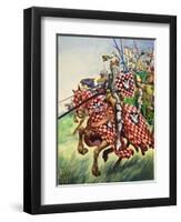 Knights Charging into Battle-Peter Jackson-Framed Premium Giclee Print