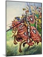 Knights Charging into Battle-Peter Jackson-Mounted Giclee Print