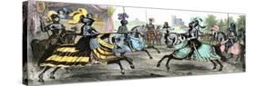 Knights Competing in a Tournament, Middle Ages-null-Stretched Canvas