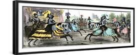 Knights Competing in a Tournament, Middle Ages-null-Framed Premium Giclee Print