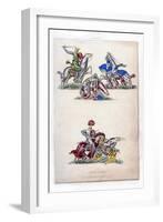 Knights Fighting, C1260-Henry Shaw-Framed Giclee Print