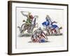 Knights Fighting, C1260-Henry Shaw-Framed Giclee Print