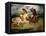 Knights Fighting in the Countryside-Eugene Delacroix-Framed Stretched Canvas