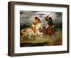 Knights Fighting in the Countryside-Eugene Delacroix-Framed Giclee Print