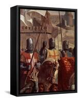 Knights, from Battle of Ascalon, 18 November 1177-Charles-Philippe Lariviere-Framed Stretched Canvas