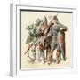 Knights in Armor Prepared for Battle at the Time of the Norman Invasion of England, 1066-null-Framed Giclee Print