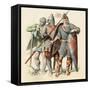 Knights in Armor Prepared for Battle at the Time of the Norman Invasion of England, 1066-null-Framed Stretched Canvas