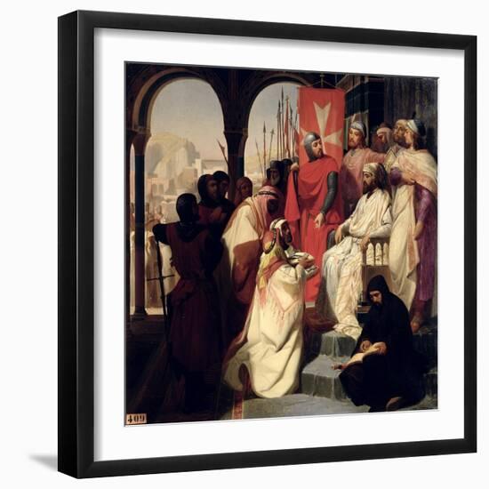 Knights of the Order of St. John of Jerusalem Restoring Religion in Armenia in 1347, 1844-Henri Delaborde-Framed Giclee Print