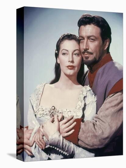 KNIGHTS OF THE ROUND TABLE, 1953 directed by RICHARD THORPE Ava Gardner and Robert Taylor (photo)-null-Stretched Canvas