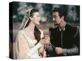 KNIGHTS OF THE ROUND TABLE, 1953 directed by RICHARD THORPE Ava Gardner and Robert Taylor. (photo)-null-Stretched Canvas