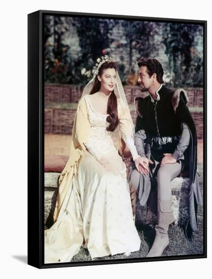 KNIGHTS OF THE ROUND TABLE, 1953 directed by RICHARD THORPE Ava Gardner and Robert Taylor (photo)-null-Framed Stretched Canvas