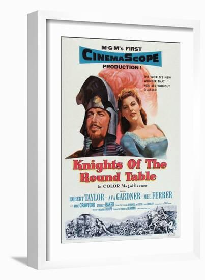 Knights of the Round Table, Robert Taylor, Ava Gardner, 1953-null-Framed Art Print